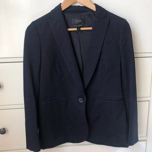 J. Crew Parke Blazer in Stretch Cotton Navy size 0